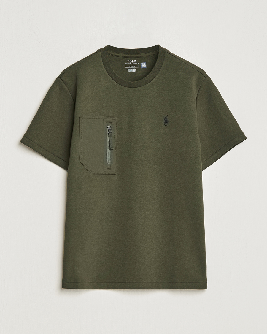 Herren | T-Shirts | Polo Ralph Lauren | Double Knit Pocket T-Shirt Company Olive