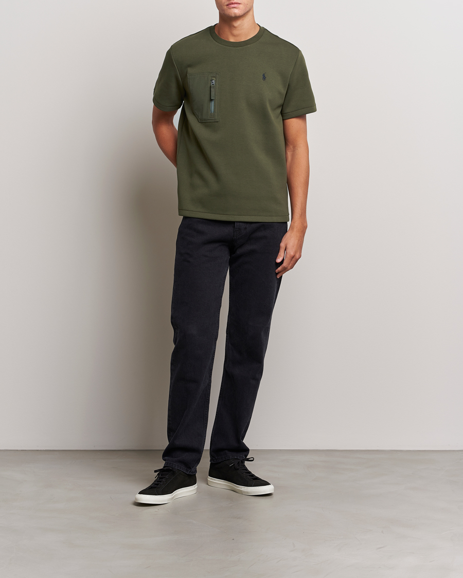 Herren | T-Shirts | Polo Ralph Lauren | Double Knit Pocket T-Shirt Company Olive
