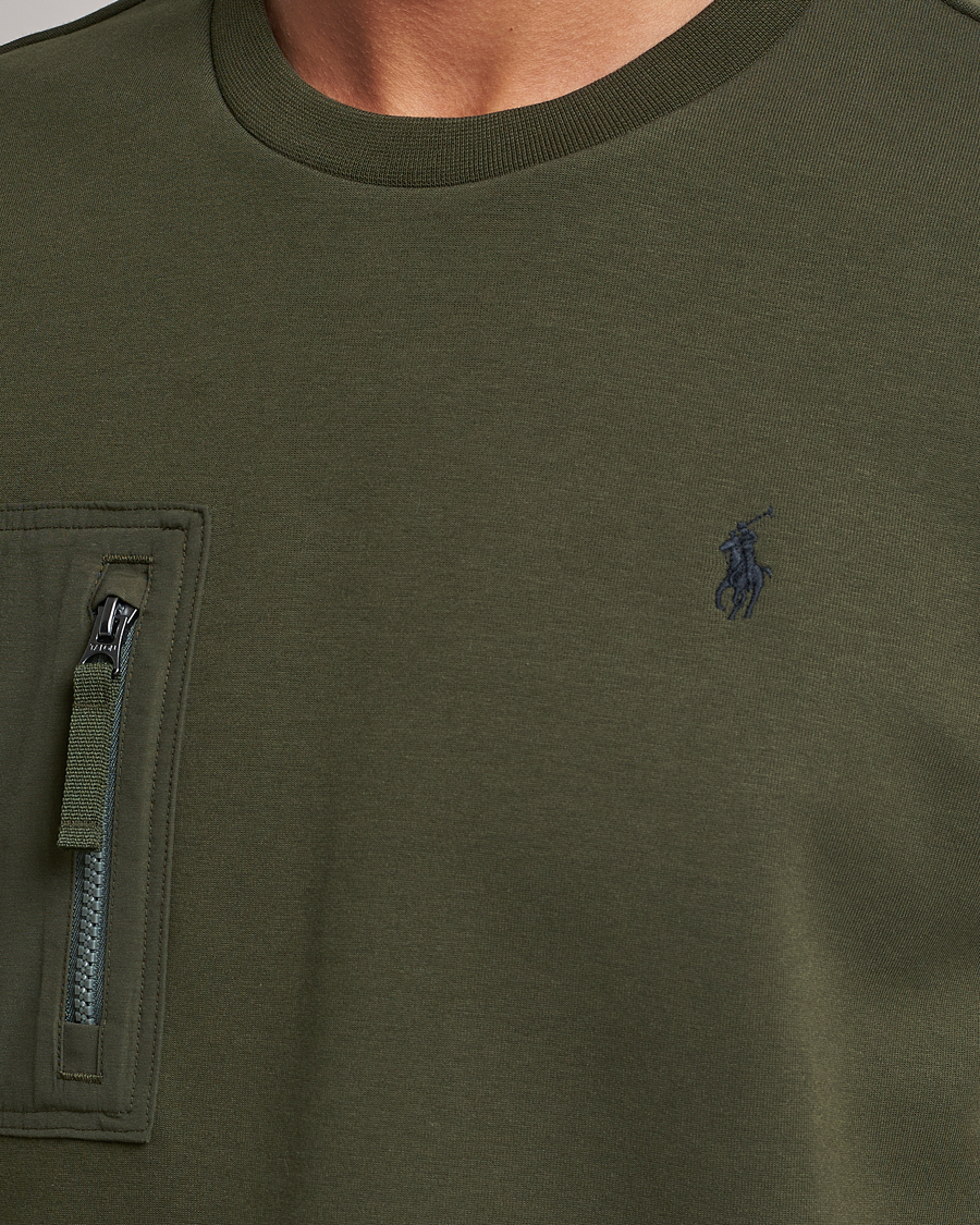 Herren | T-Shirts | Polo Ralph Lauren | Double Knit Pocket T-Shirt Company Olive