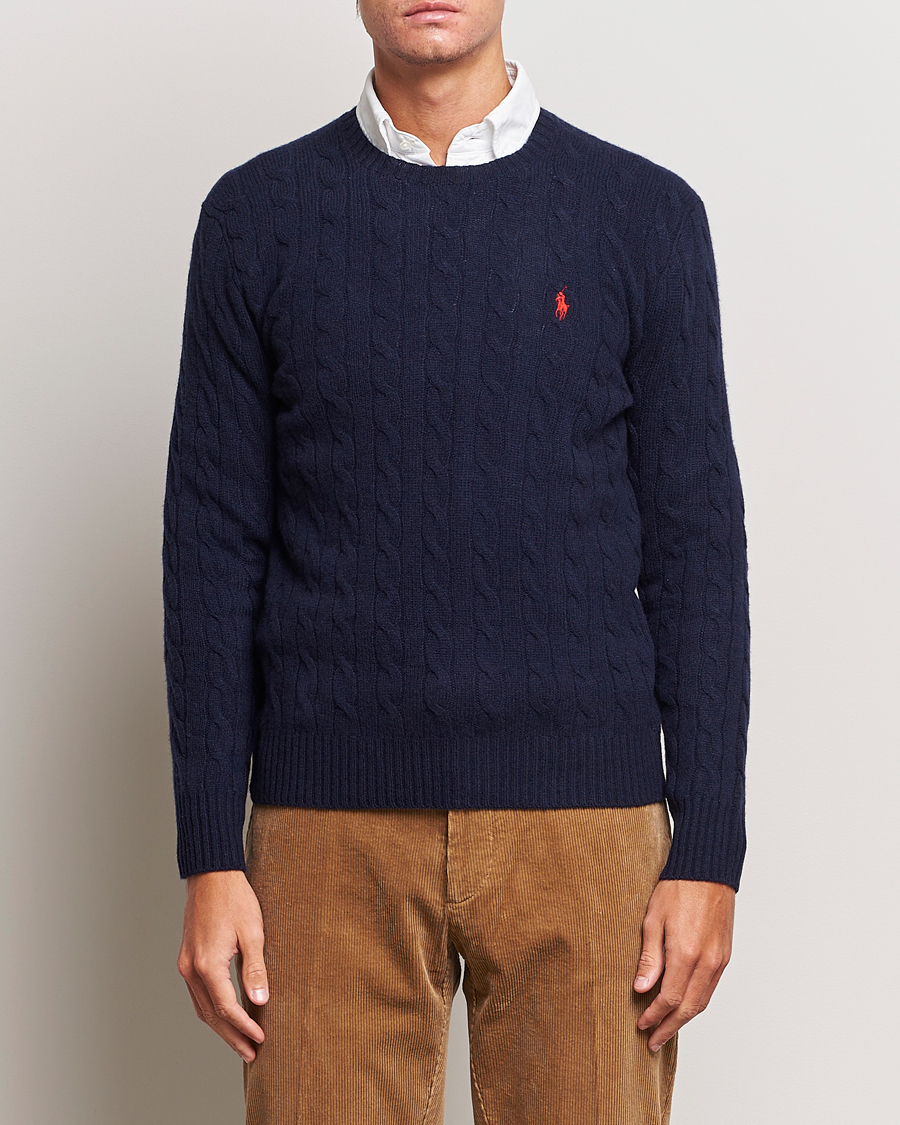 Herren | Special gifts | Polo Ralph Lauren | Wool/Cashmere Cable Crew Neck Pullover Hunter Navy