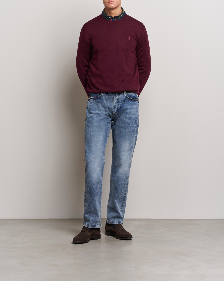 Herren | Pullover | Polo Ralph Lauren | Merino Crew Neck Pullover Aged Wine Heather