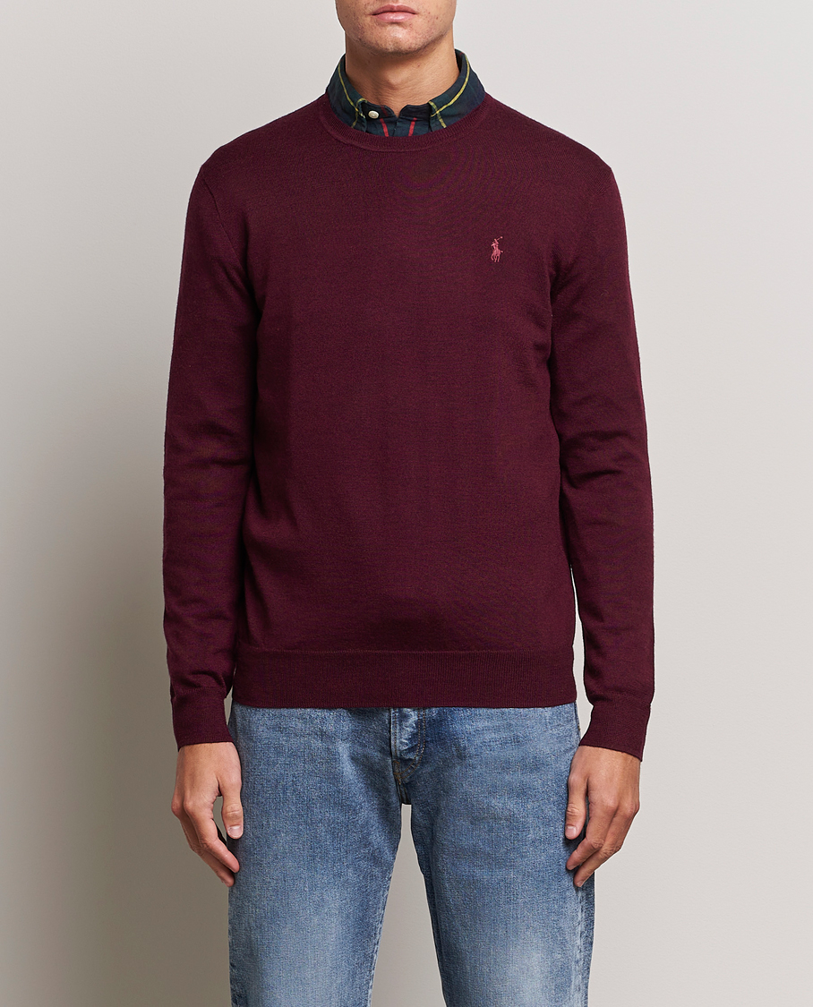 Herren | Pullover | Polo Ralph Lauren | Merino Crew Neck Pullover Aged Wine Heather