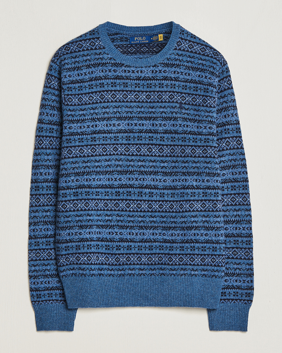 Herren | Pullover | Polo Ralph Lauren | Wool/Cashmere Fairisle Sweater Navy