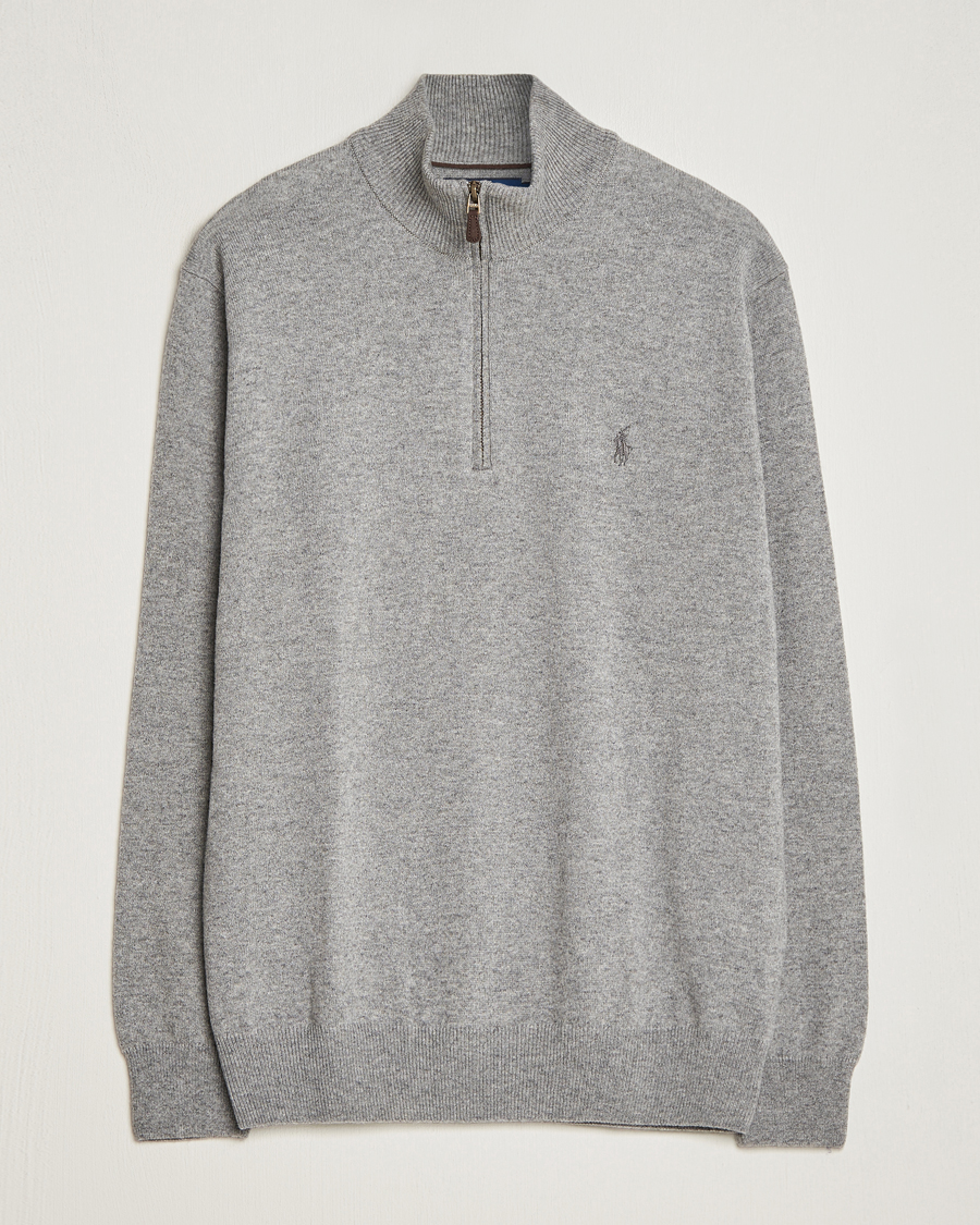 Herren | Pullover | Polo Ralph Lauren | Merino Half-Zip Sweater Fawn Grey Heather