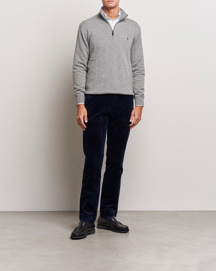 Herren | Pullover | Polo Ralph Lauren | Merino Half-Zip Sweater Fawn Grey Heather