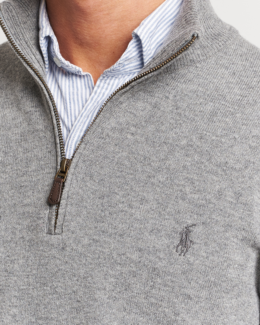 Herren | Pullover | Polo Ralph Lauren | Merino Half-Zip Sweater Fawn Grey Heather