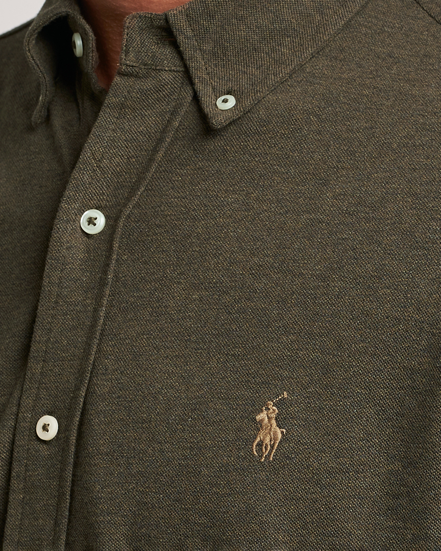Herren | Hemden | Polo Ralph Lauren | Featherweight Mesh Shirt Wilson Olive Heather