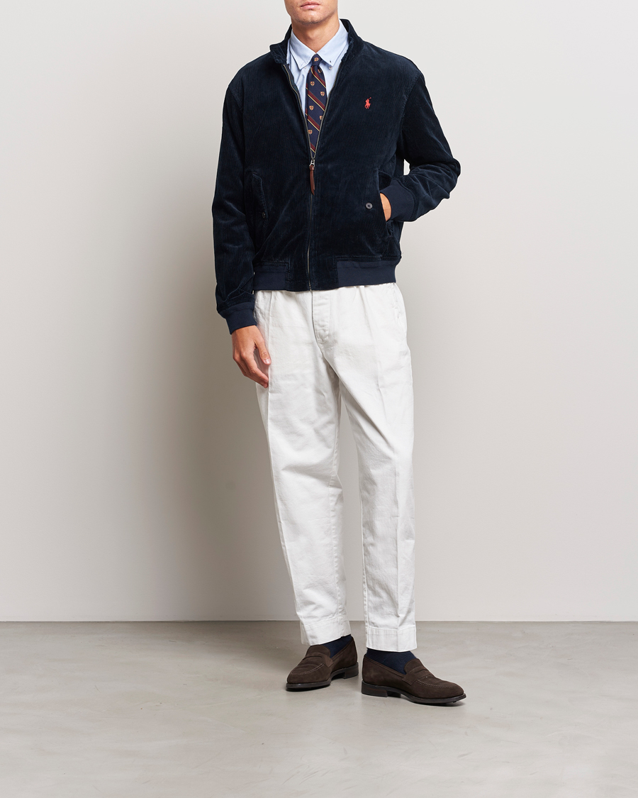 Herren | Jacken | Polo Ralph Lauren | Corduroy Lined Harrington Jacket Aviator Navy