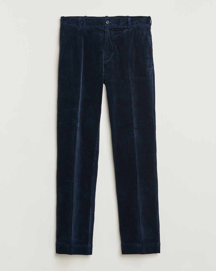 Herren | Hosen | Polo Ralph Lauren | Corduroy Pleated Trousers Aviator Navy