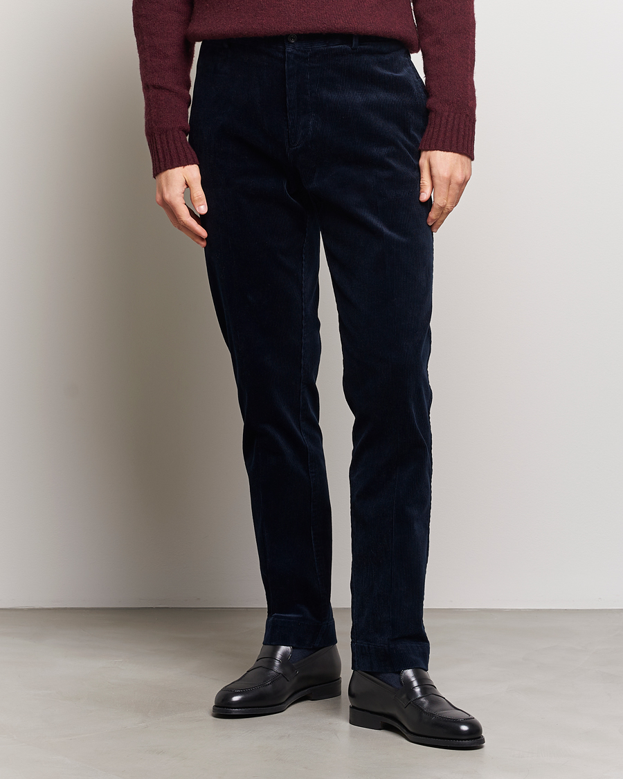 Herren | Hosen | Polo Ralph Lauren | Corduroy Pleated Trousers Aviator Navy