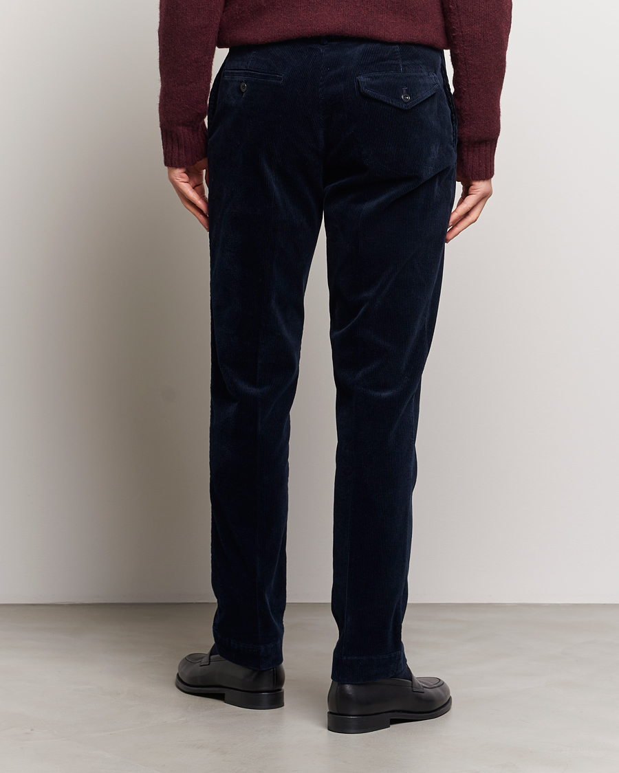 Herren | Hosen | Polo Ralph Lauren | Corduroy Pleated Trousers Aviator Navy