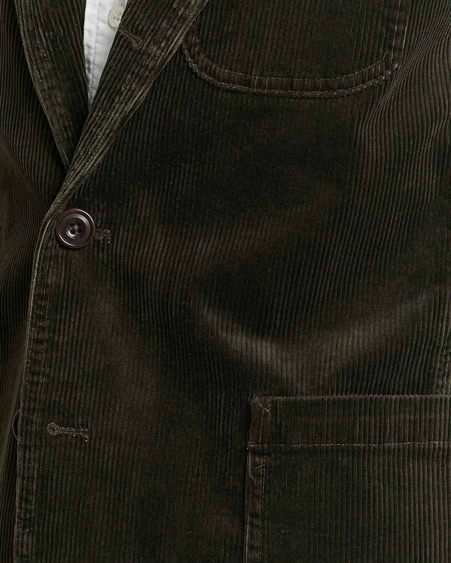 Herren | Sakkos | Polo Ralph Lauren | Corduroy Stretch Blazer Oil Cloth Green