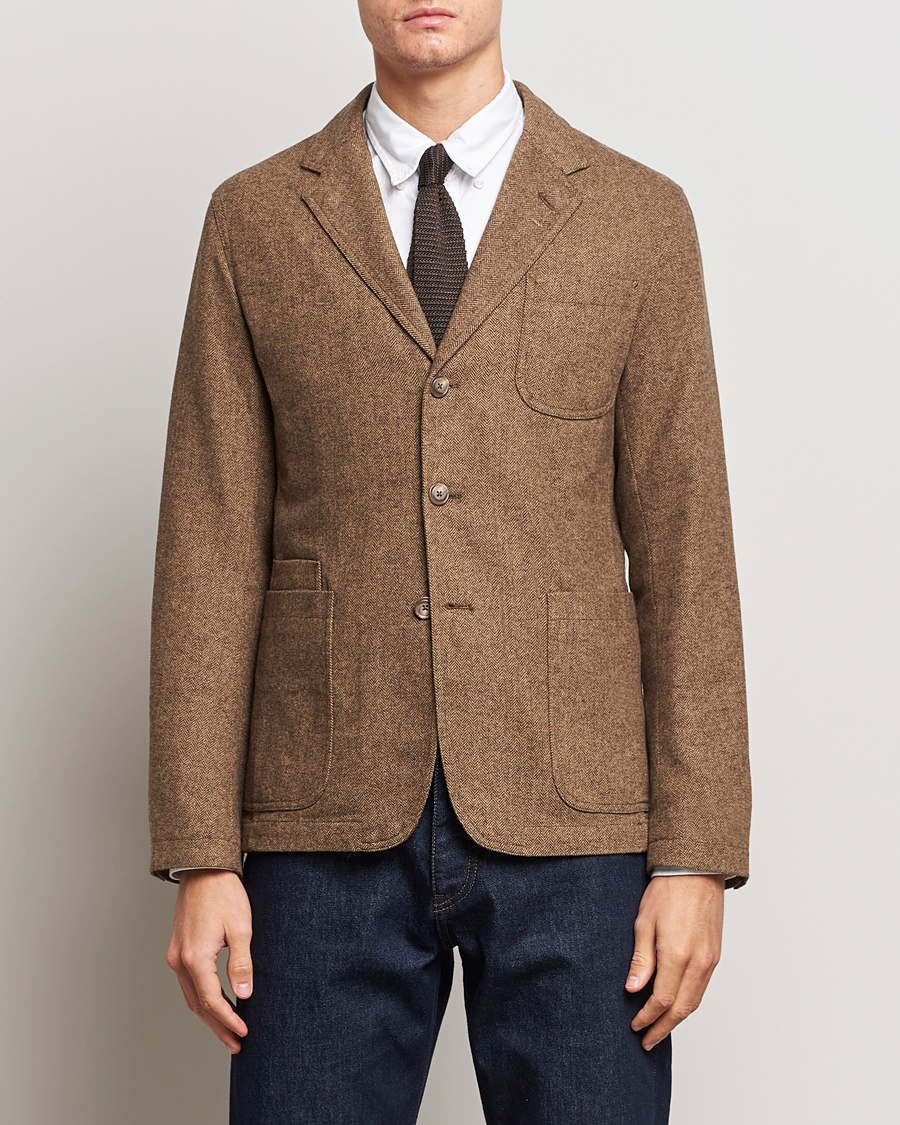 Herren | Smart Casual | Polo Ralph Lauren | Classic Herringbone Sportcoat Brown/Tan