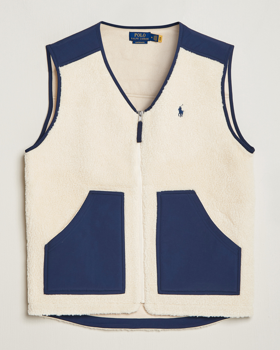 Herren | Jacken | Polo Ralph Lauren | Gilet Pile Vest Winter Cream/Newport Navy