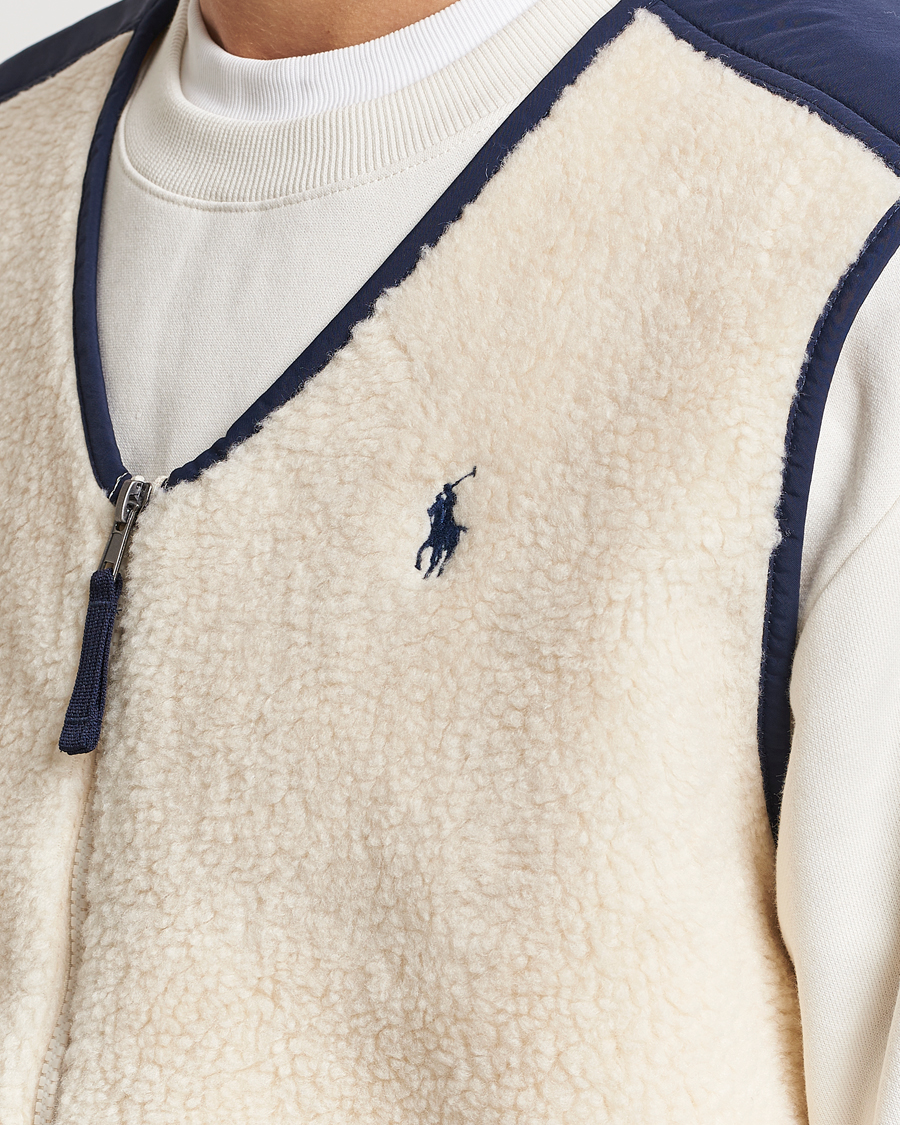 Herren | Jacken | Polo Ralph Lauren | Gilet Pile Vest Winter Cream/Newport Navy