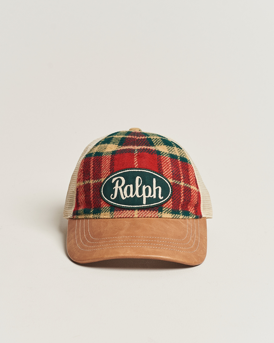 Herren | Polo Ralph Lauren Flannel Ralph Cap Red/Black Multi | Polo Ralph Lauren | Flannel Ralph Cap Red/Black Multi