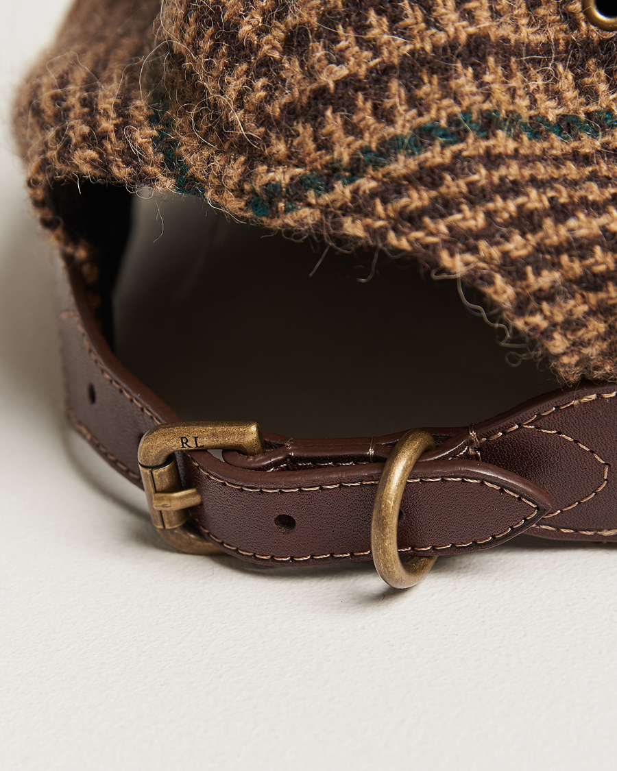Herren | Polo Ralph Lauren Glenplaid Overcheck Cap Camel | Polo Ralph Lauren | Glenplaid Overcheck Cap Camel