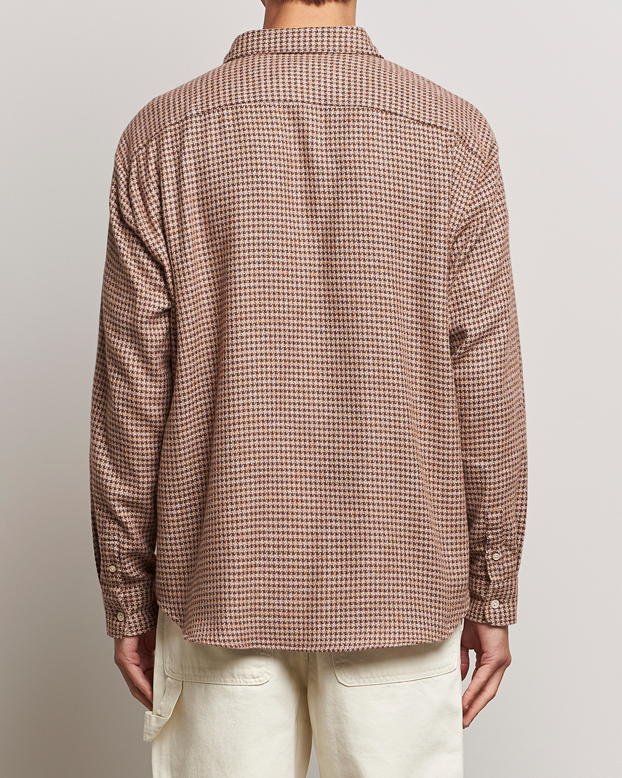 Herren | Hemden | Palmes | Cyrus Houndstooth Cotton Shirt Brown