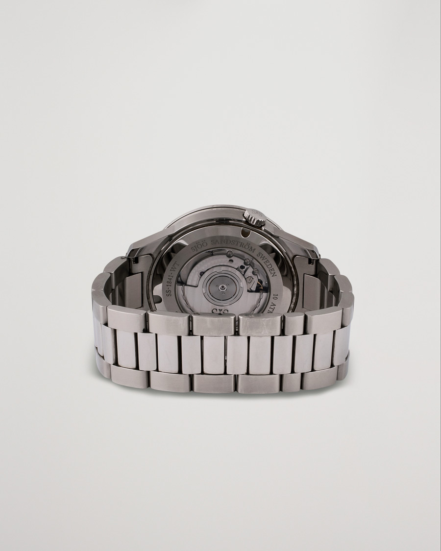 Herren | Sjöö Sandström Pre-Owned Royal Steel Worldstimer 41mm SS-1841-WT Steel Black | Sjöö Sandström Pre-Owned | Royal Steel Worldstimer 41mm SS-1841-WT Steel Black