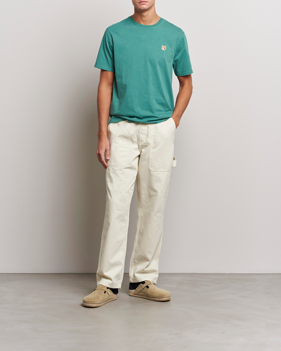 Herren | T-Shirts | Maison Kitsuné | Fox Head T-Shirt Teal Green