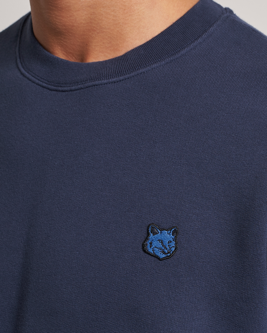 Herren | Pullover | Maison Kitsuné | Tonal Fox Head Sweatshirt Ink Blue