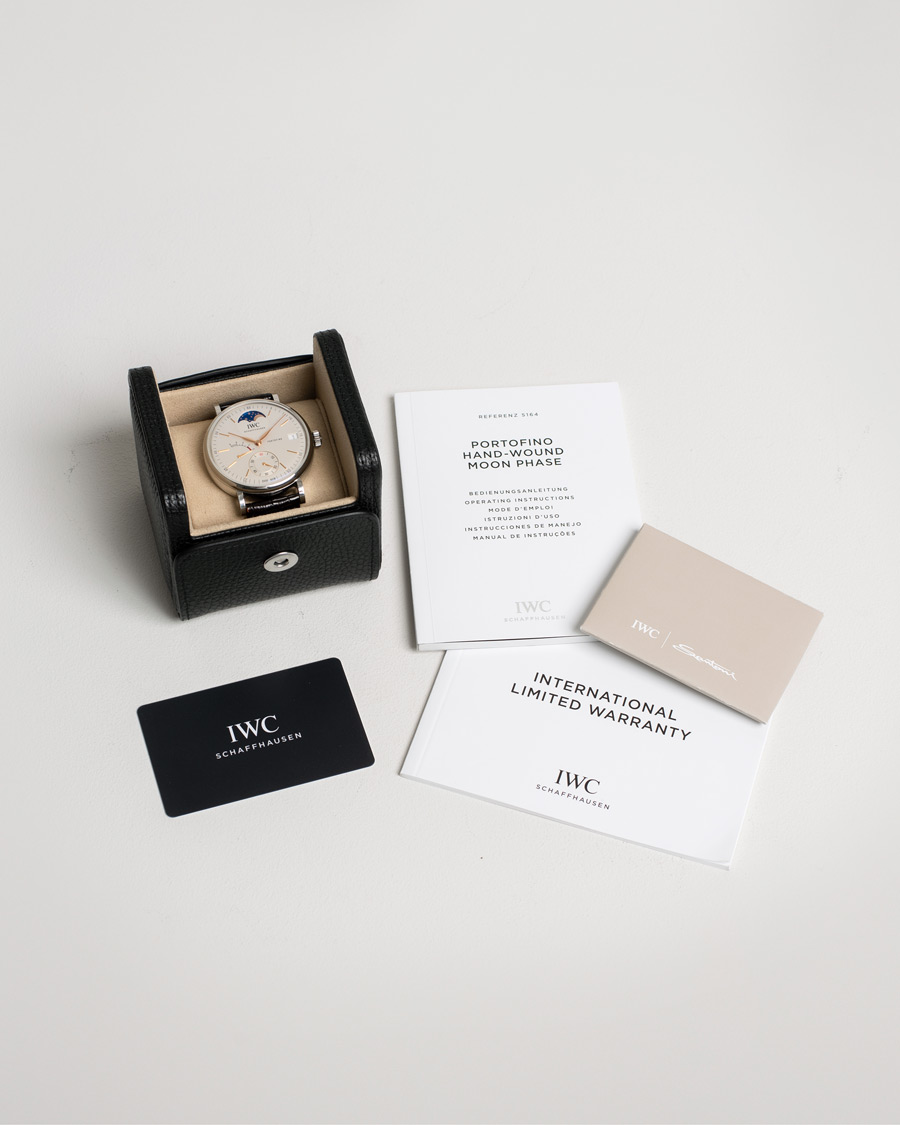 Herren | IWC Pre-Owned Portofino Moon Phase IW516401 Steel White | IWC Pre-Owned | Portofino Moon Phase IW516401 Steel White