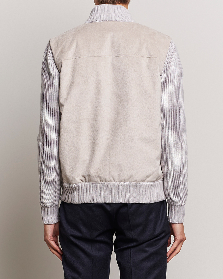 Herren | Jacken | Gran Sasso | Wool/Alcantara Padded Full Zip Sand/Creme