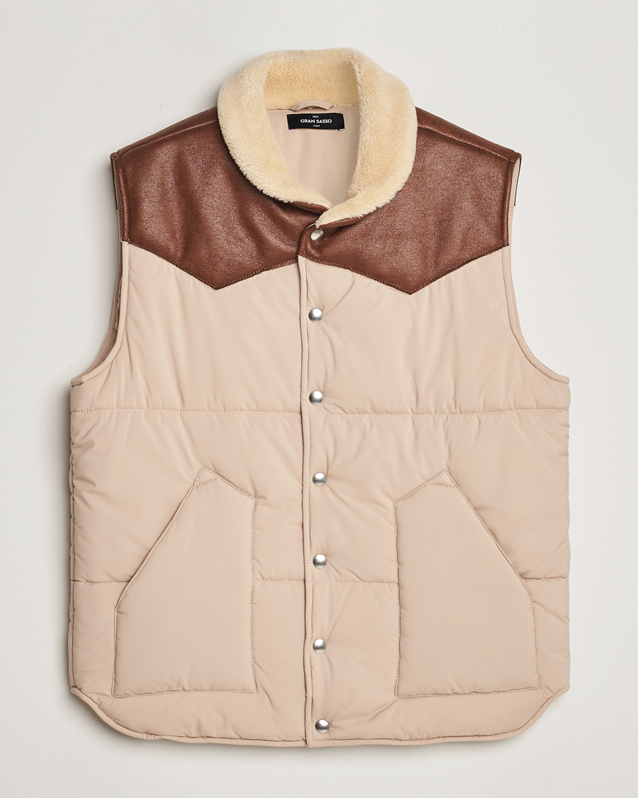 Herren | Jacken | Gran Sasso | Aspen Padded Vest Beige/Brown