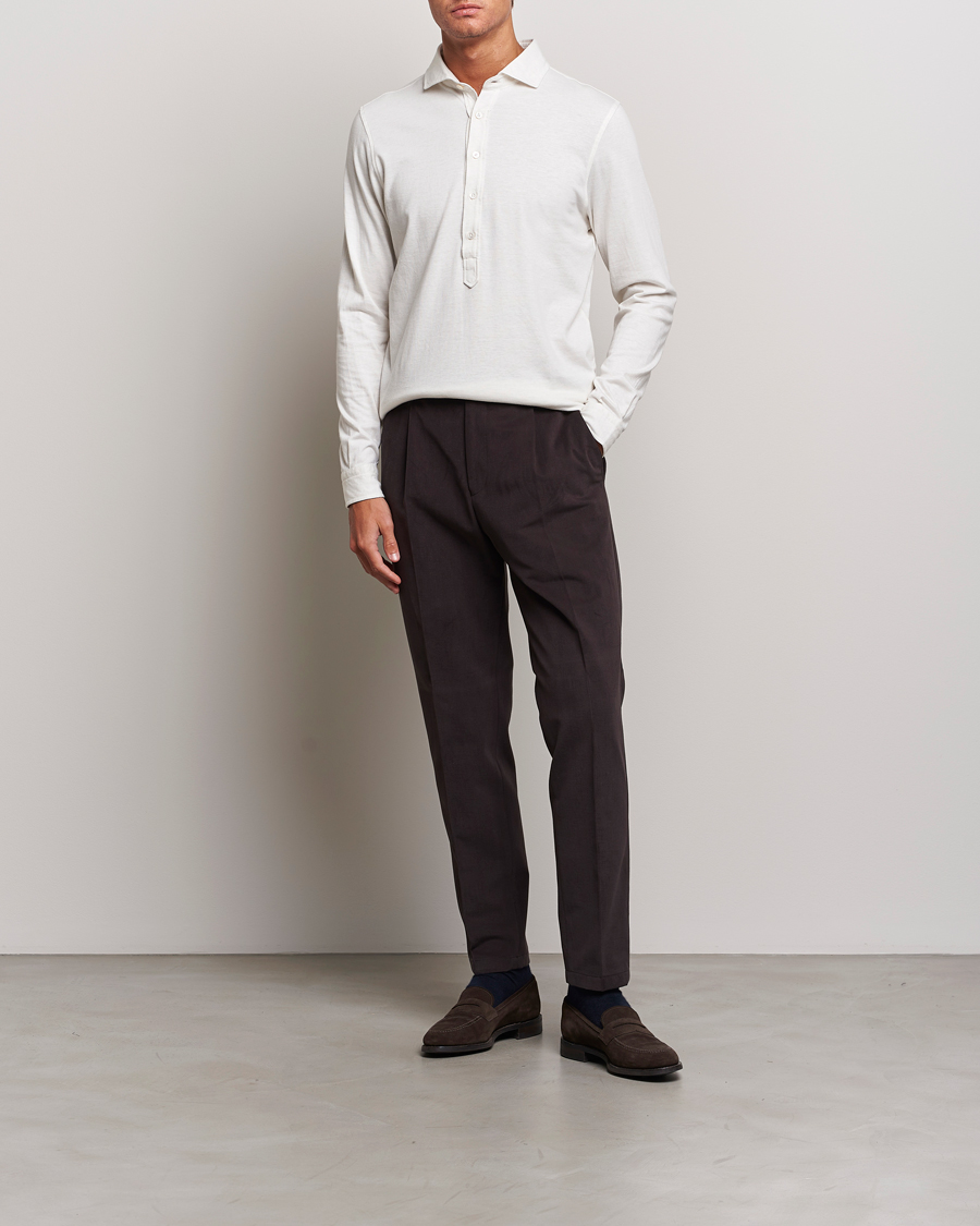 Herren | Hemden | Gran Sasso | Brushed Cotton Popover Shirt Cream