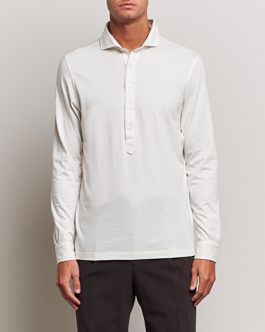 Herren | Hemden | Gran Sasso | Brushed Cotton Popover Shirt Cream