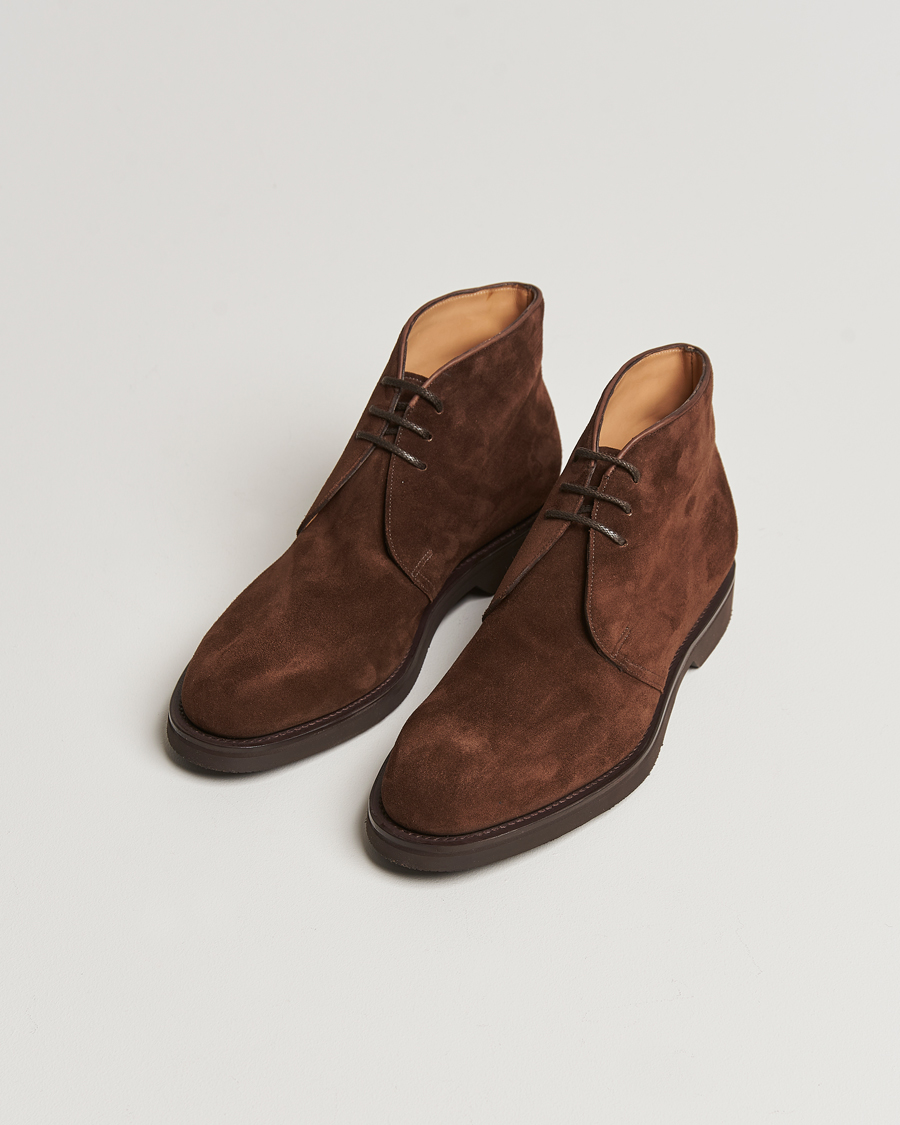 Herren | John Lobb Hackney Chukka Boots Dark Brown Suede | John Lobb | Hackney Chukka Boots Dark Brown Suede