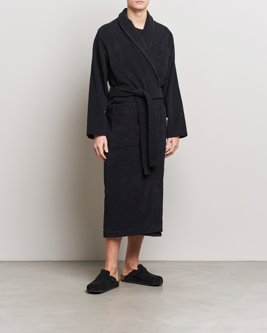 Herren | Schlafanzüge & Bademäntel | Tekla | Organic Terry Bathrobe Black