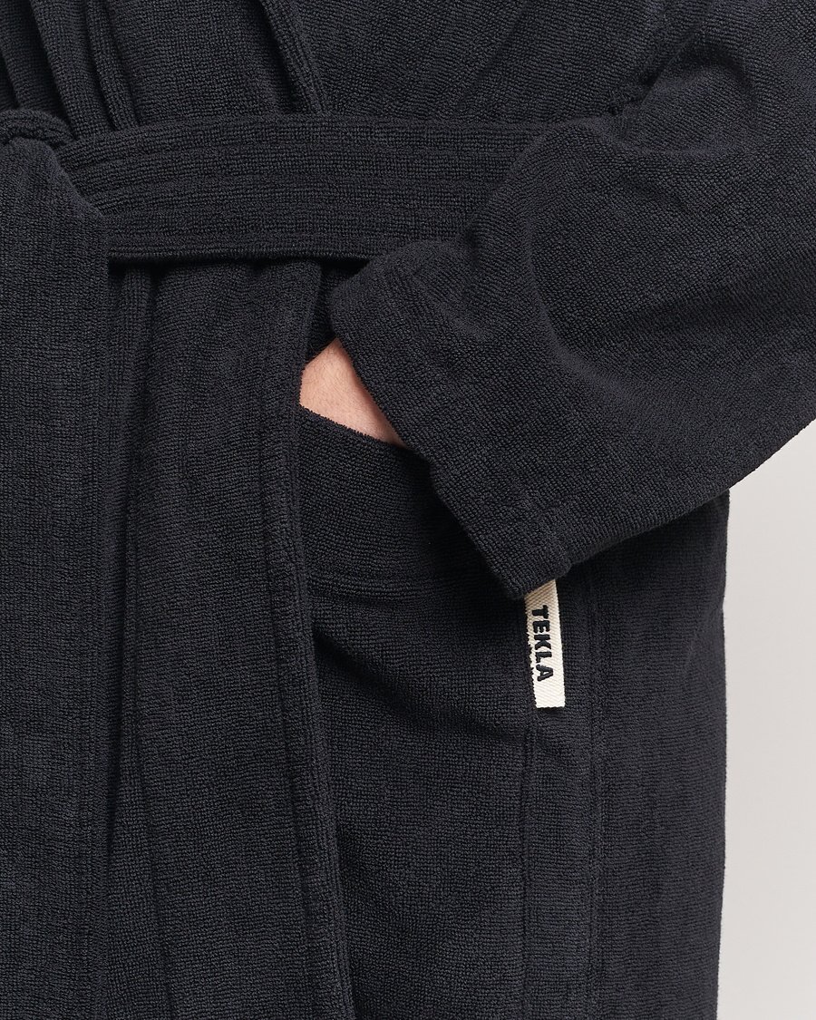 Herren | Schlafanzüge & Bademäntel | Tekla | Organic Terry Bathrobe Black