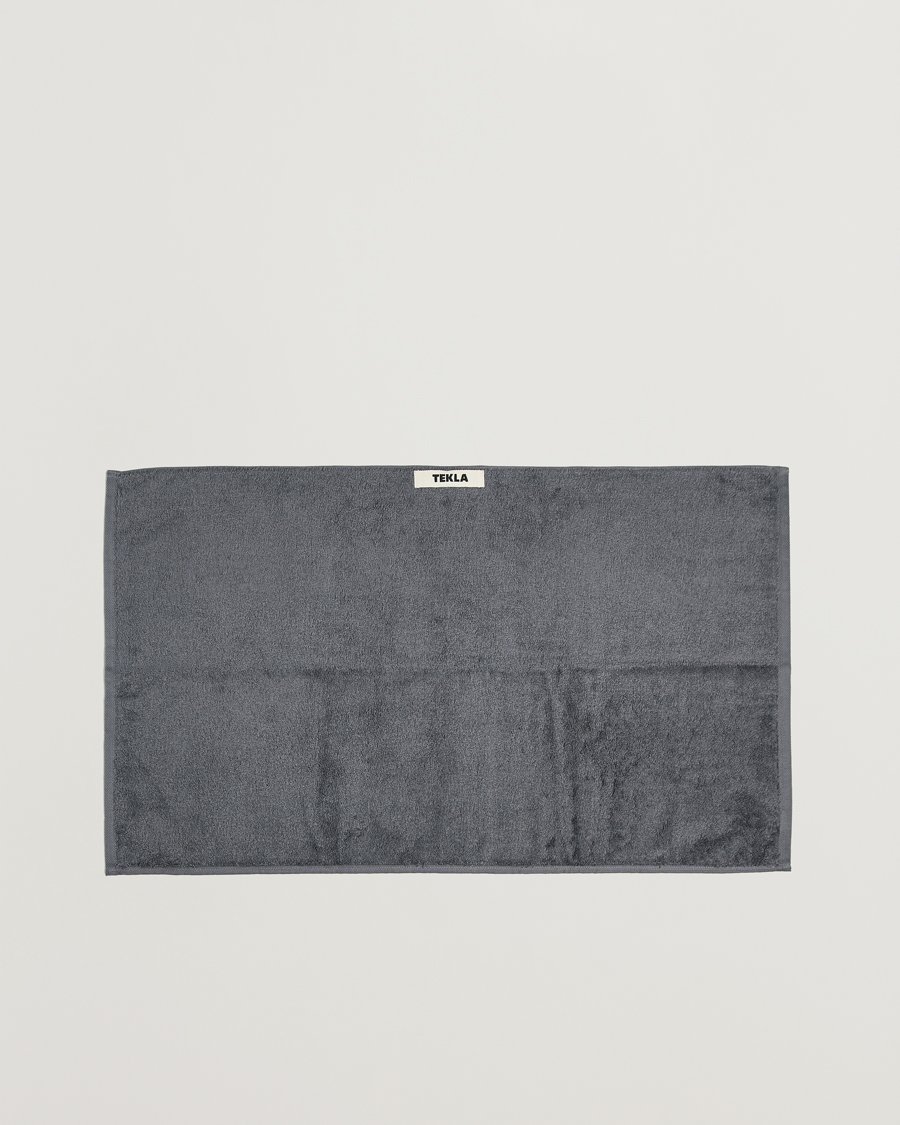 Men | Fabrics | Tekla | Organic Terry Hand Towel Charcoal Grey