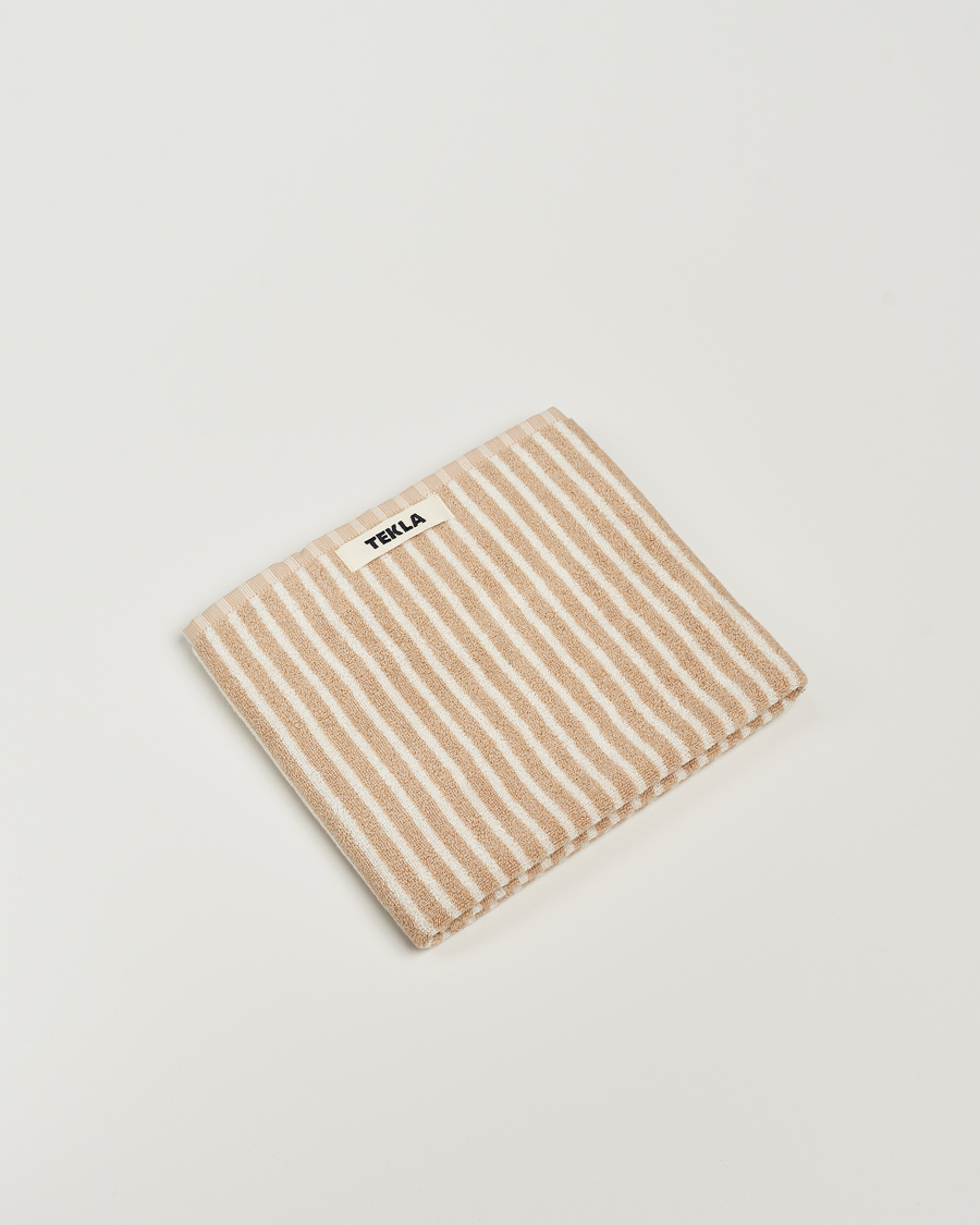 Herren | Tekla Organic Terry Hand Towel Ivory Stripe | Tekla | Organic Terry Hand Towel Ivory Stripe