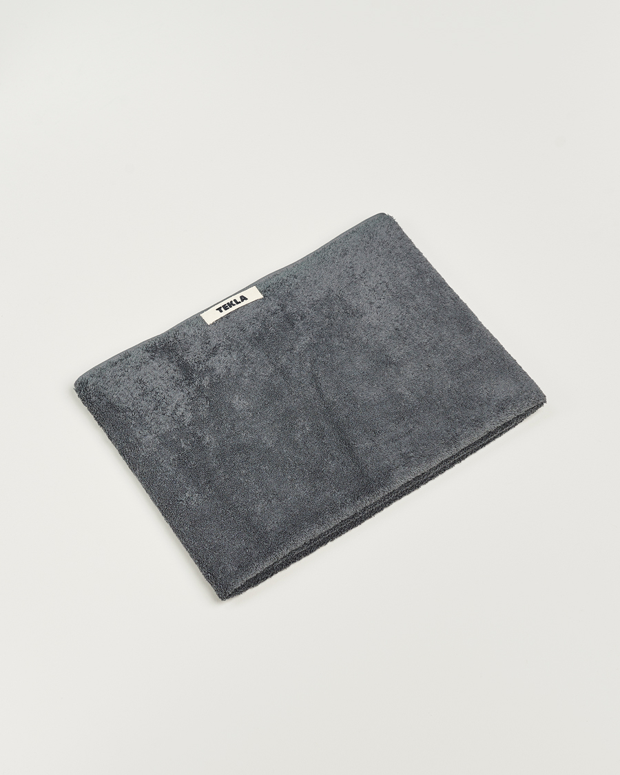 Herren | Tekla Organic Terry Bath Towel Charcoal Grey | Tekla | Organic Terry Bath Towel Charcoal Grey