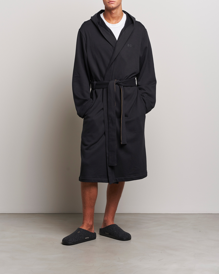 Herren | Schlafanzüge & Bademäntel | BOSS BLACK | Iconic Terry Robe Black
