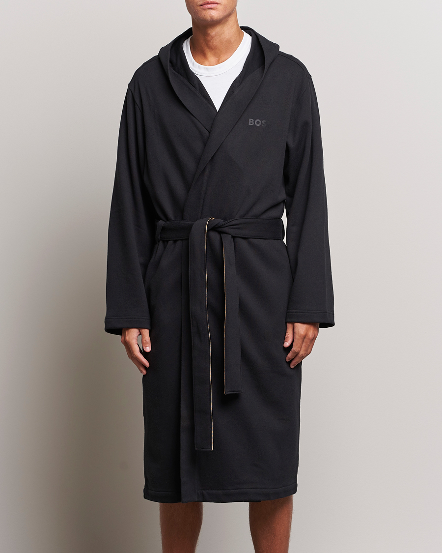 Herren | Schlafanzüge & Bademäntel | BOSS BLACK | Iconic Terry Robe Black