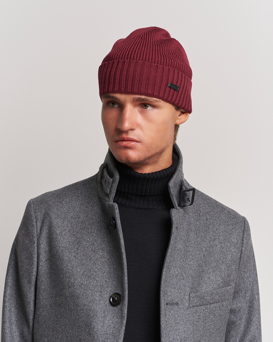 Herren | BOSS BLACK Fati Beanie Dark Red | BOSS BLACK | Fati Beanie Dark Red