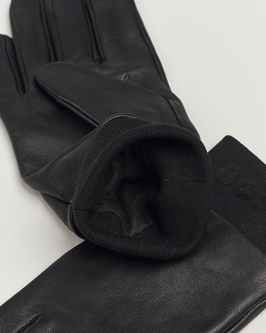 Herren | BOSS BLACK Hyden Leather Glover Black | BOSS BLACK | Hyden Leather Glover Black