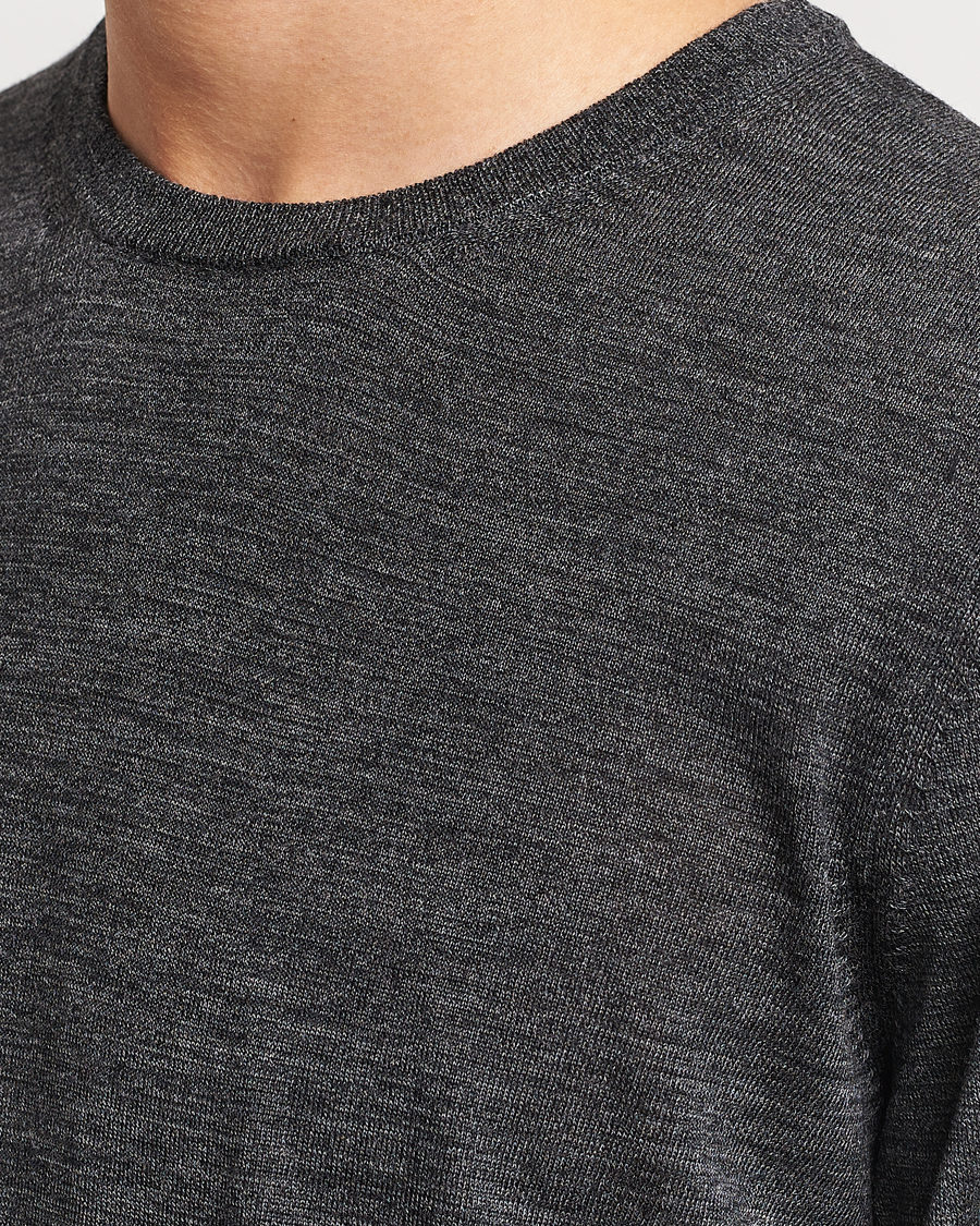 Herren | Pullover | BOSS BLACK | Leno Knitted Sweater Black Melange