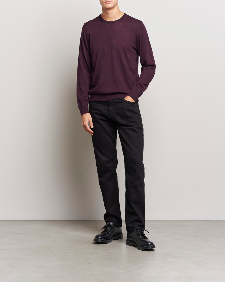 Herren | Pullover | BOSS BLACK | Leno Knitted Sweater Dark Red