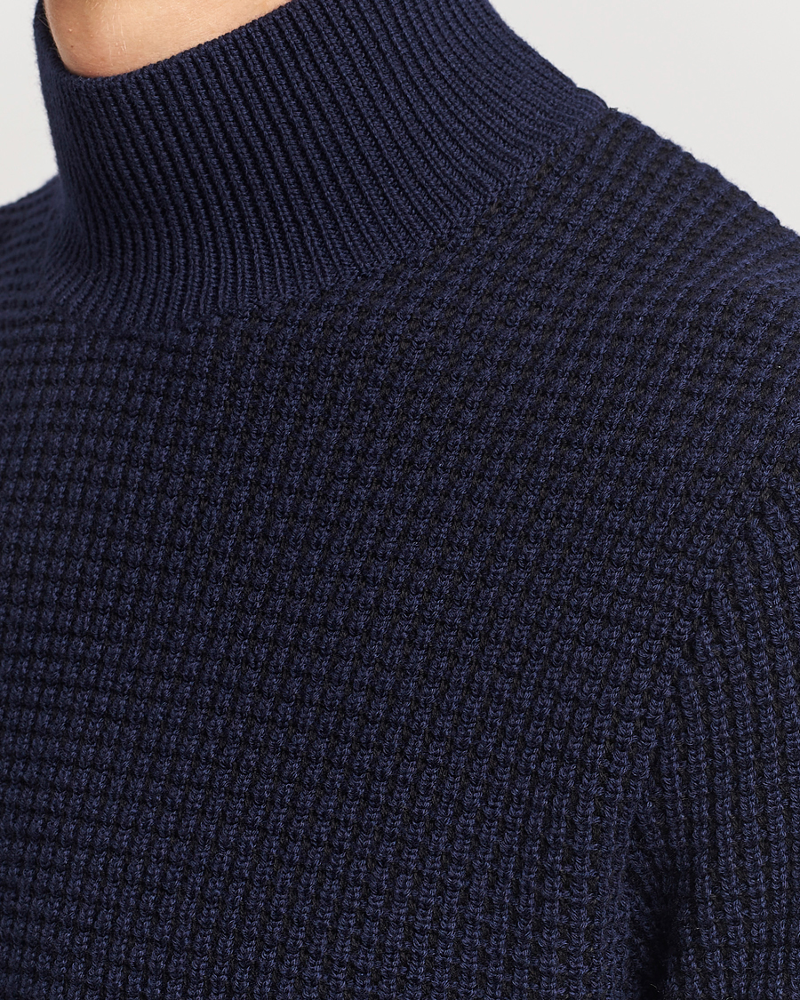 Herren | Pullover | BOSS BLACK | Maurelio Heavy Knitted Polo Dark Blue