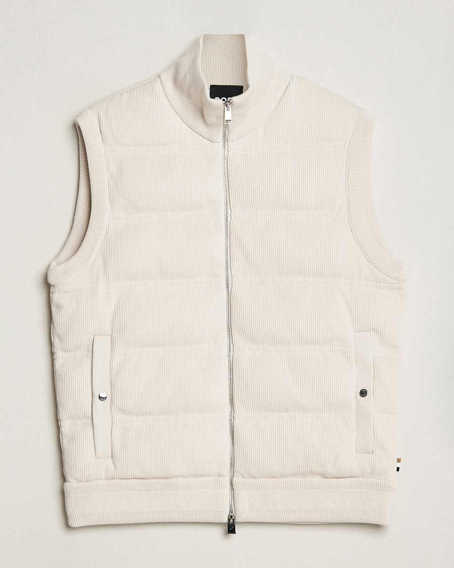 Herren | Jacken | BOSS BLACK | Mandolino Corduroy Vest Open White
