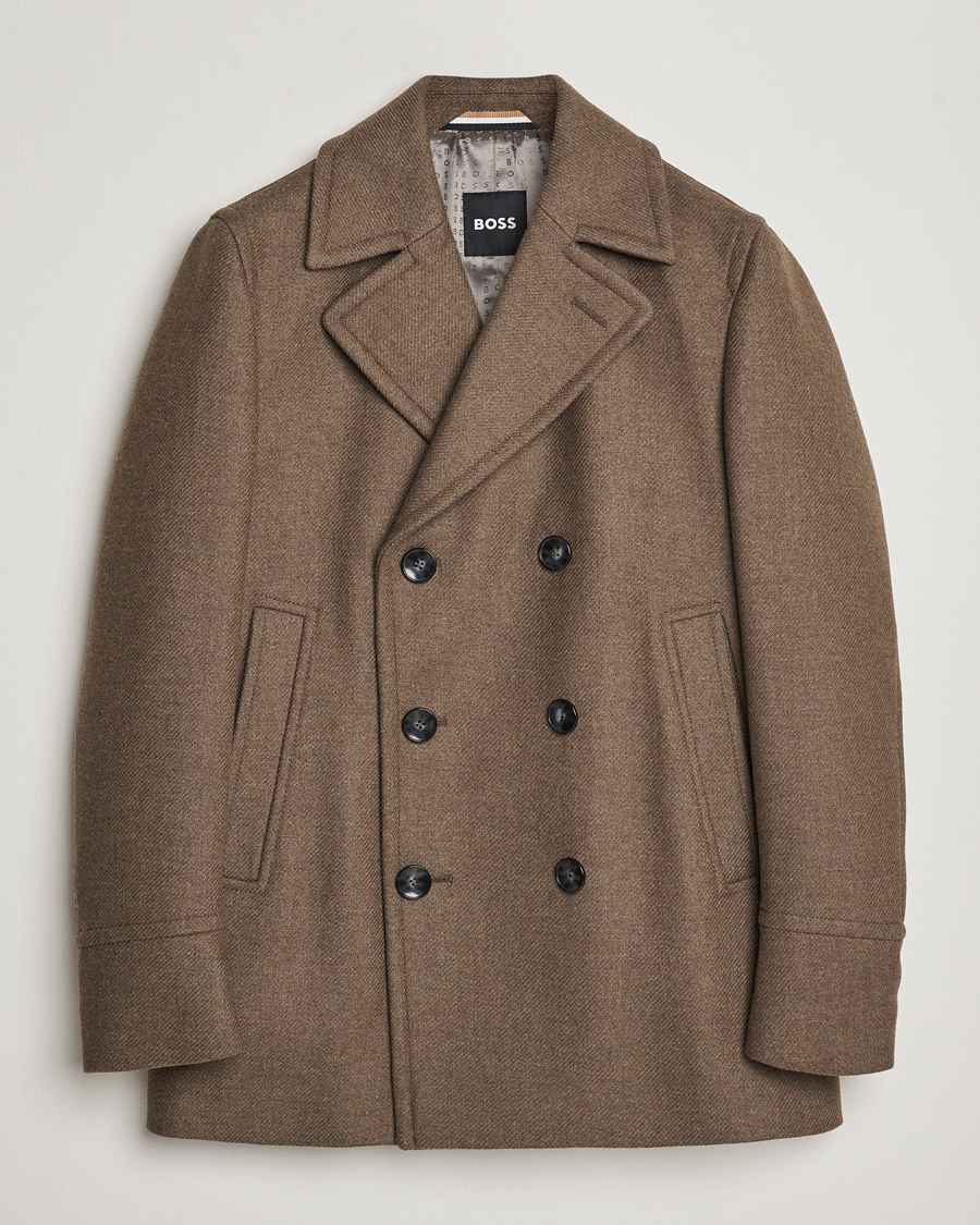 Herren | Jacken | BOSS BLACK | Hyde Peacoat Open Green