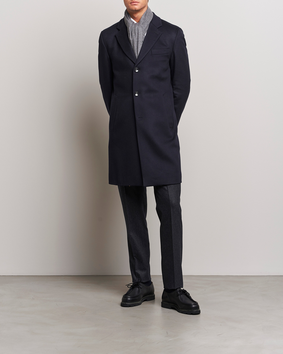 Herren | Jacken | BOSS BLACK | Hyde Wool/Cashmere Coat Dark Blue