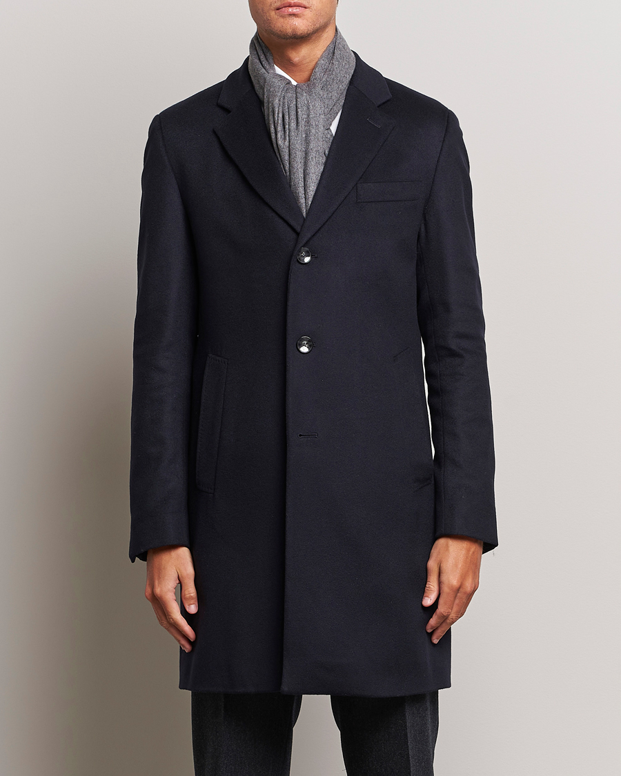 Herren | Jacken | BOSS BLACK | Hyde Wool/Cashmere Coat Dark Blue