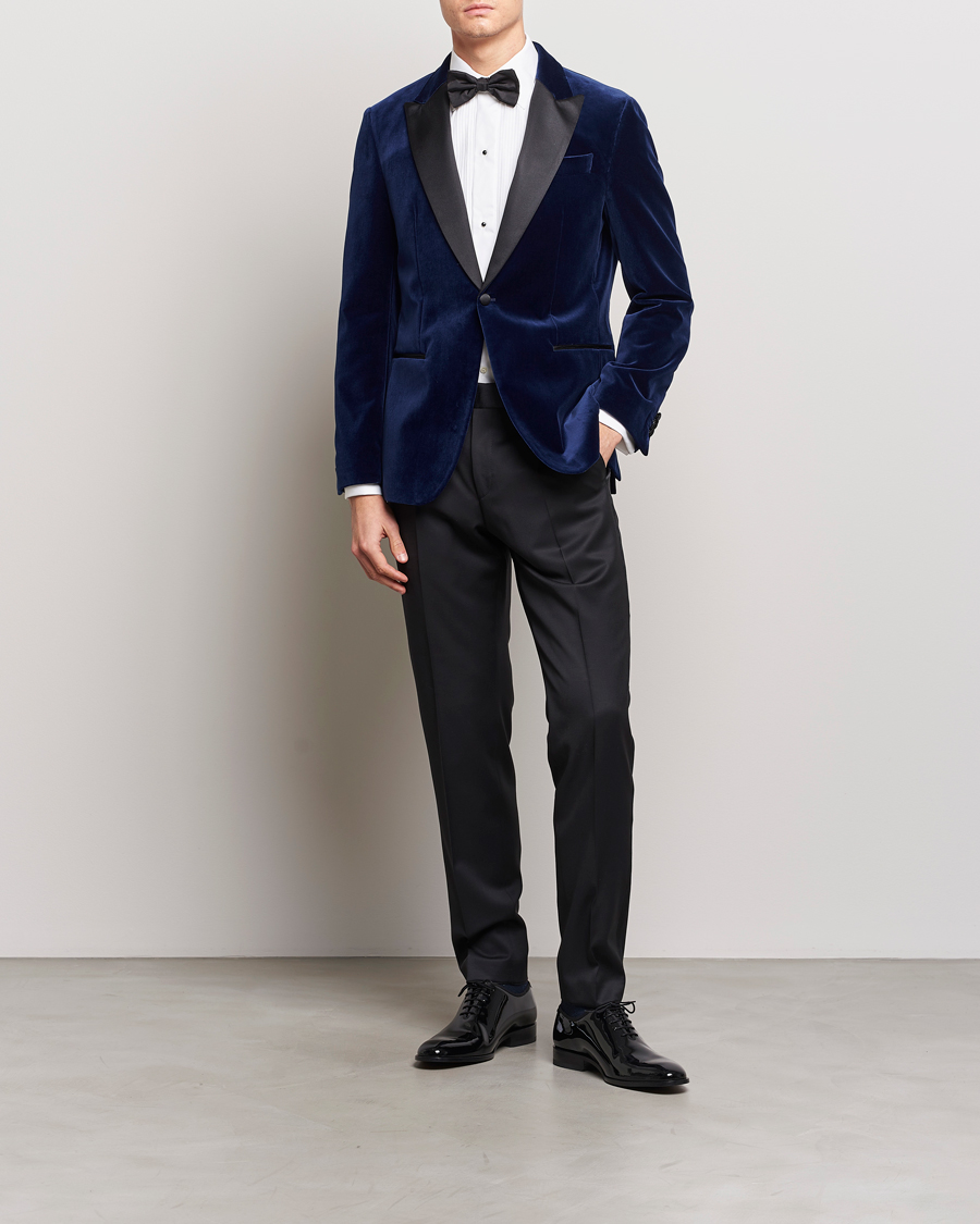Herren | Sakkos | BOSS BLACK | Hutson Velvet Tuxedo Blazer Dark Blue