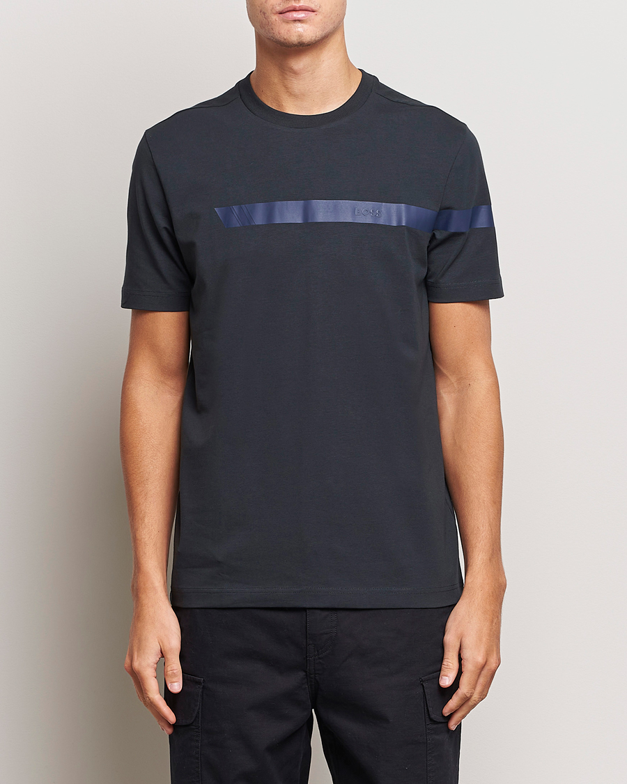 Herren | T-Shirts | BOSS GREEN | Logo Crew Neck T-Shirt Dark Blue