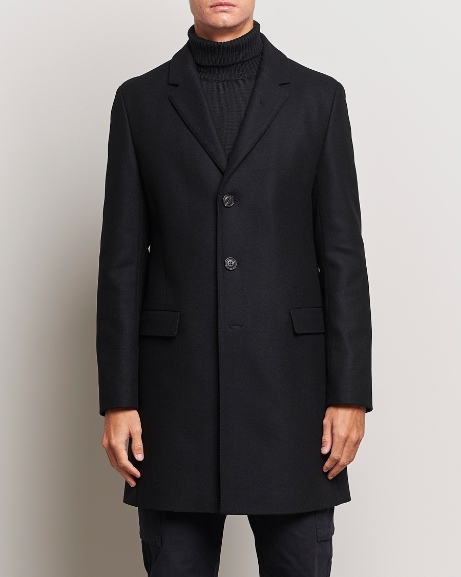 Herren | Jacken | HUGO | Migor Wool Coat Black